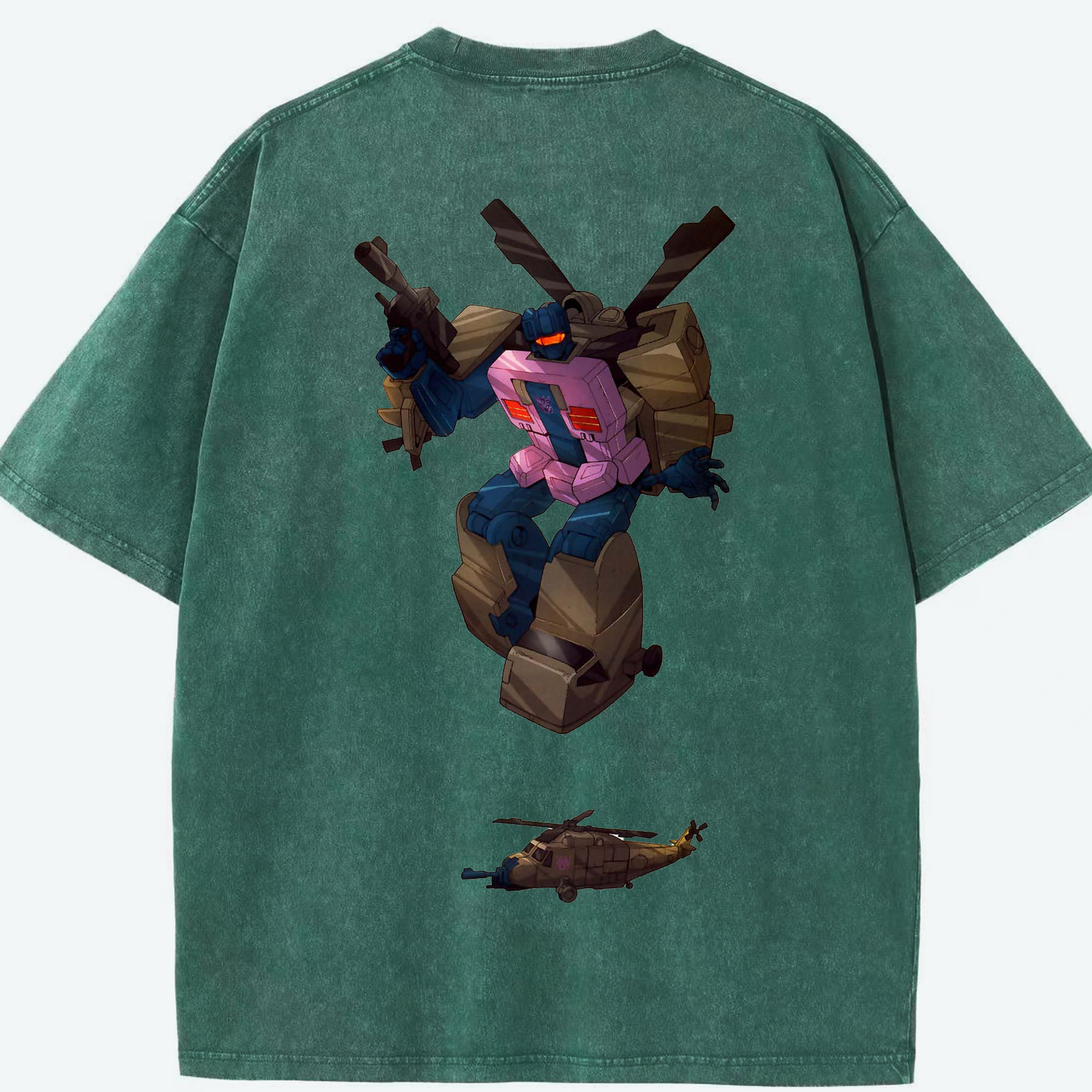 （画像用）  綿100% ヴィンテージ風 半袖Tシャツ（背面プリント）
